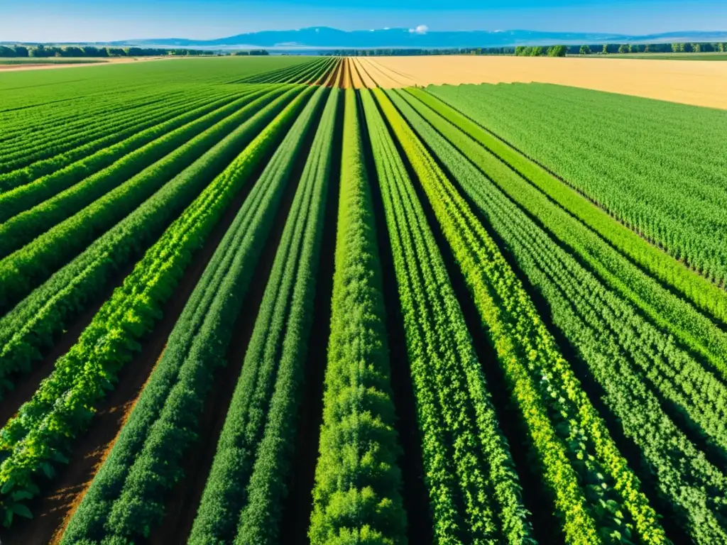 Transformación de la agricultura moderna con 5G: máquinas agrícolas avanzadas en un campo verde y exuberante bajo el cielo azul