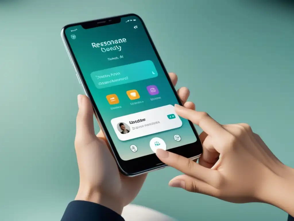 Interacción armoniosa entre usuario y IA en un smartphone