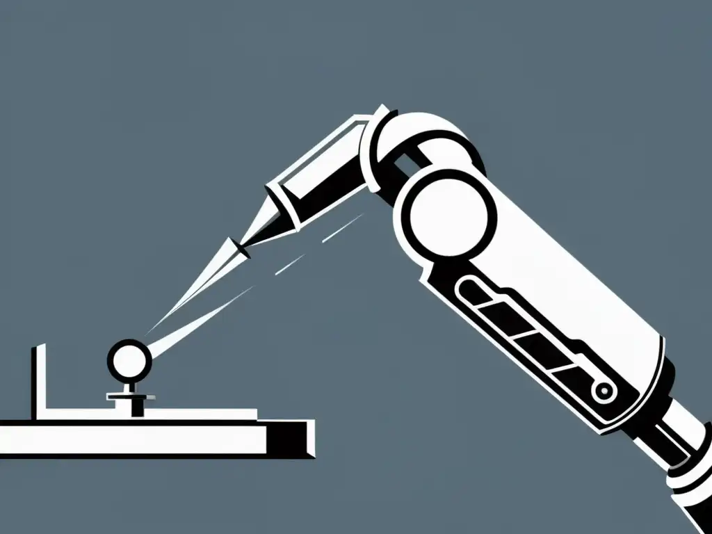 Un brazo robótico toma decisiones y navega con precisión en un curso de obstáculos, mostrando su control y tecnología avanzada