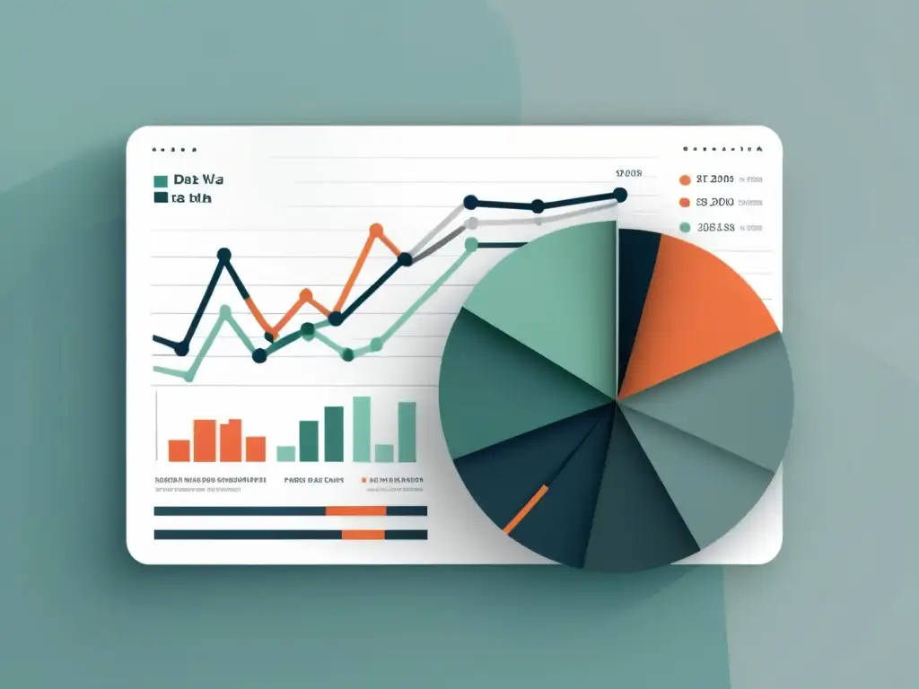 Caos de visualizaciones de datos, con gráficos superpuestos