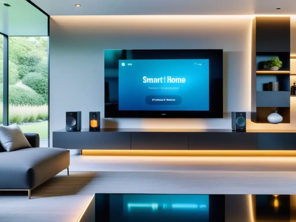 Una casa inteligente moderna con dispositivos IoT integrados