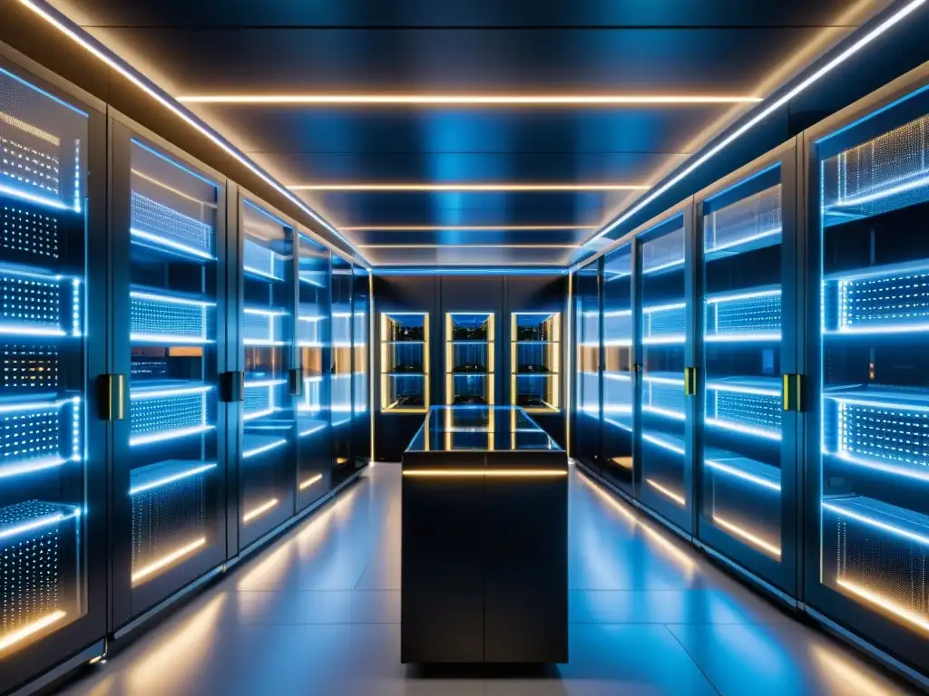 Un centro de datos futurista en el bullicio urbano