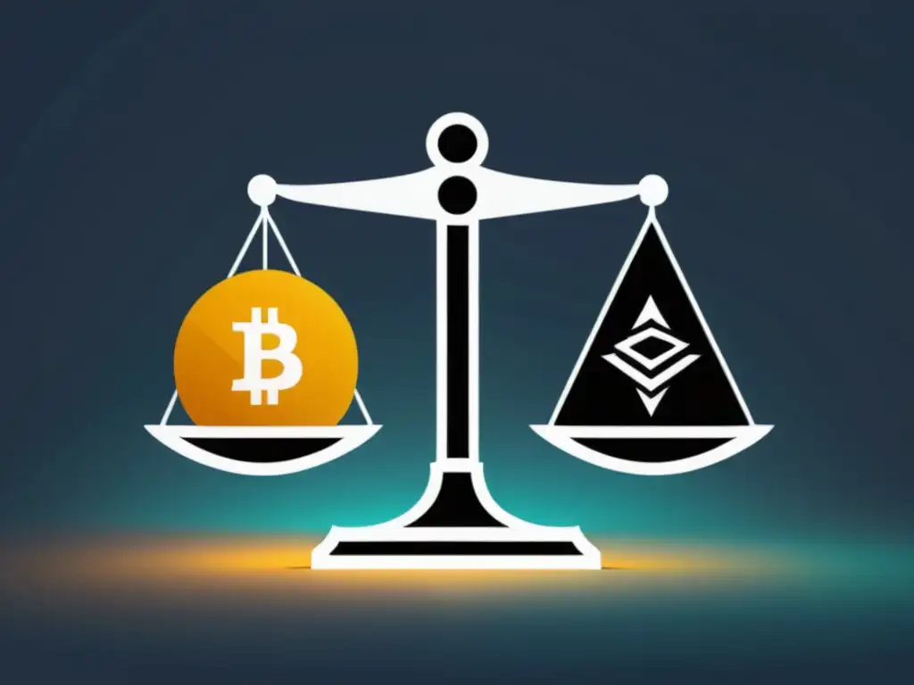 Comparativa entre Proof of Work y Proof of Stake: criptomonedas en equilibrio sobre dos escalas, representando dos modelos de consenso