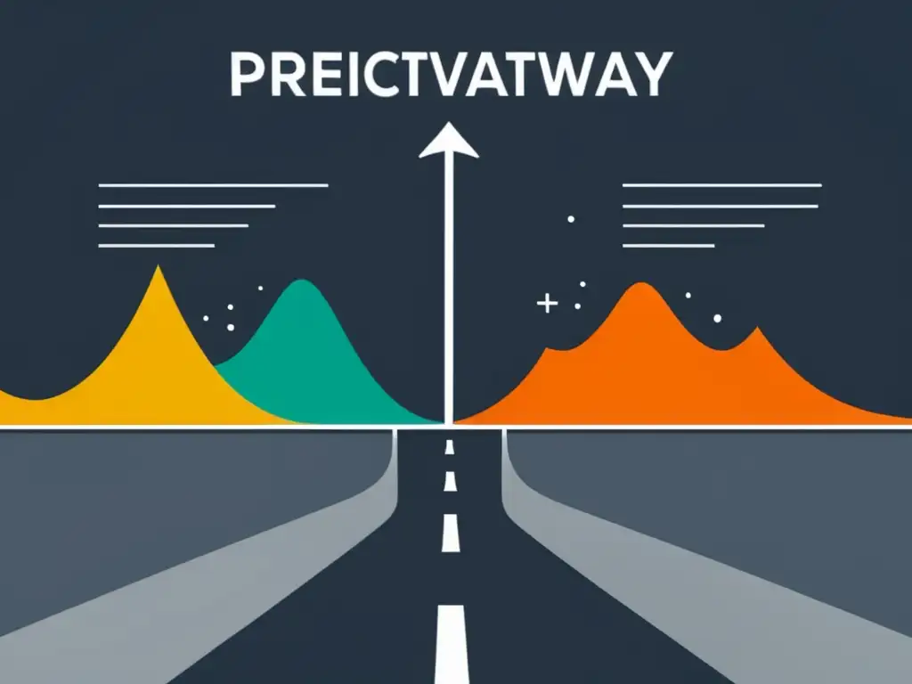 Decisión crucial: el camino brillante ofrece ventajas análisis predictivo marketing, mientras que el oscuro conlleva incertidumbre