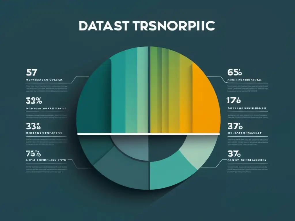 Transformación de datos complejos en infografías impactantes: una representación visual minimalista y sofisticada que captura la esencia del proceso