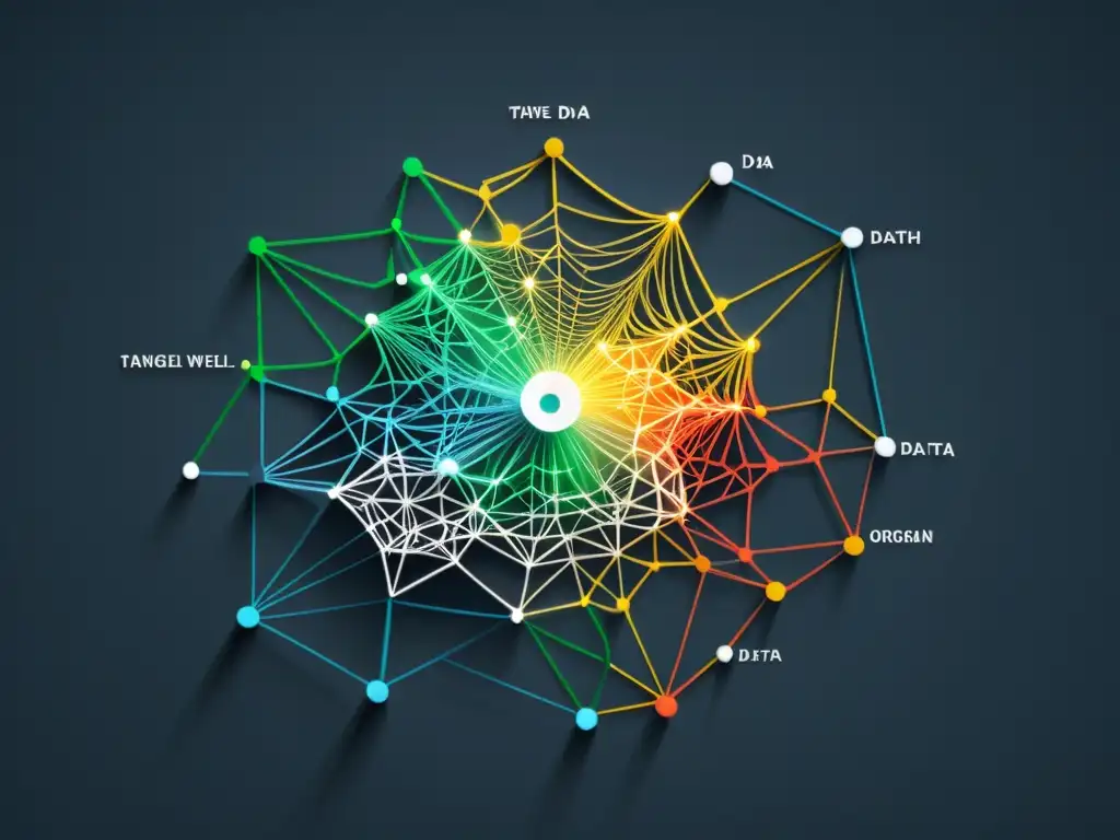 Transformación de datos caóticos en datos estructurados, representados en una elegante red de nodos y líneas