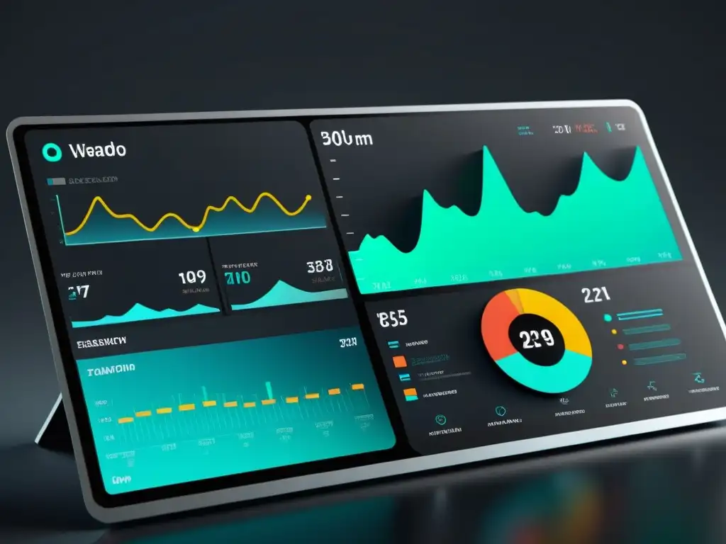 Panel de visualización de datos científicos: 8k ultradetallado y futurista Visualización de datos para investigación científica: Futurista panel con gráficos y diagramas vibrantes en 8k