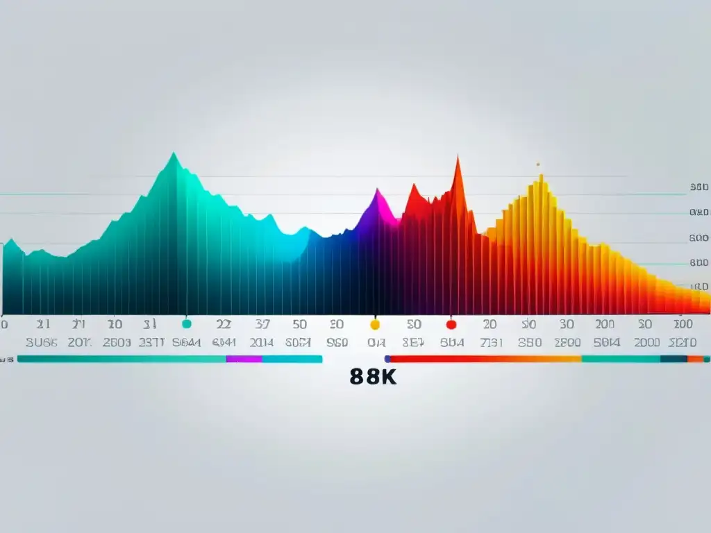 Visualización de datos de importancia estética en gráfico moderno 8k, minimalista y detallado