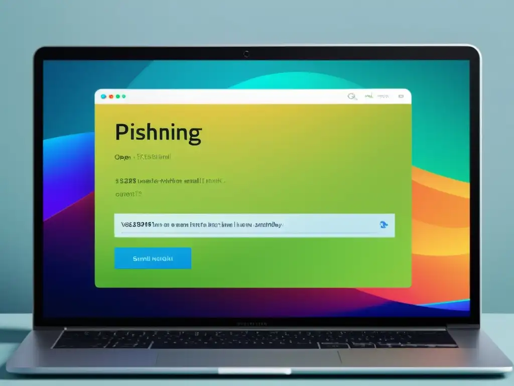 Detalle de correo electrónico de phishing con diseño moderno