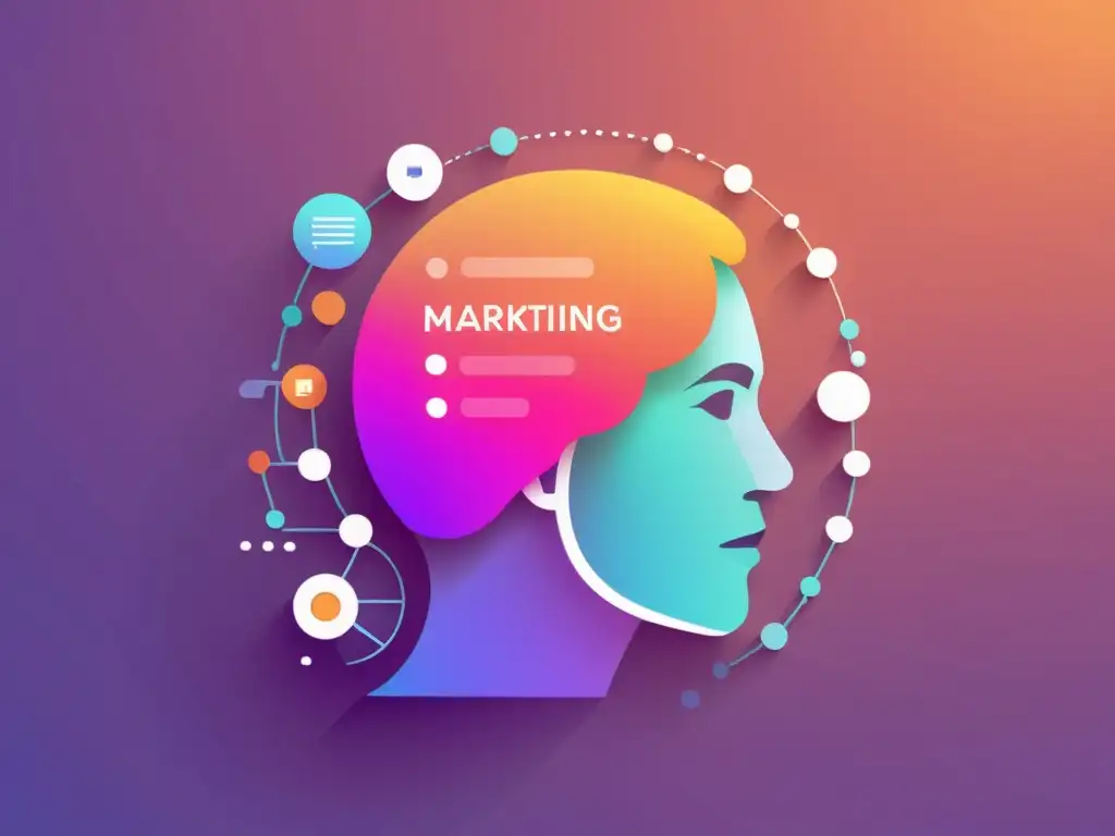 Un diseño minimalista muestra personalización en el marketing digital con machine learning