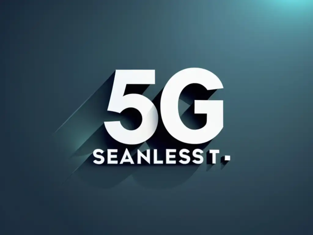 Representación gráfica elegante y minimalista de la transición de 4G a 5G, destacando los beneficios de velocidad y conectividad