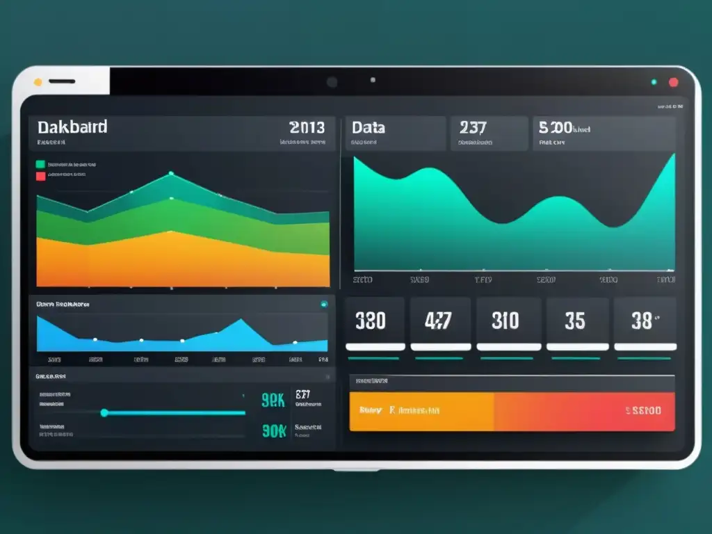 Un elegante panel de visualización de datos de salud con herramientas de Big Data en una estética futurista y profesional