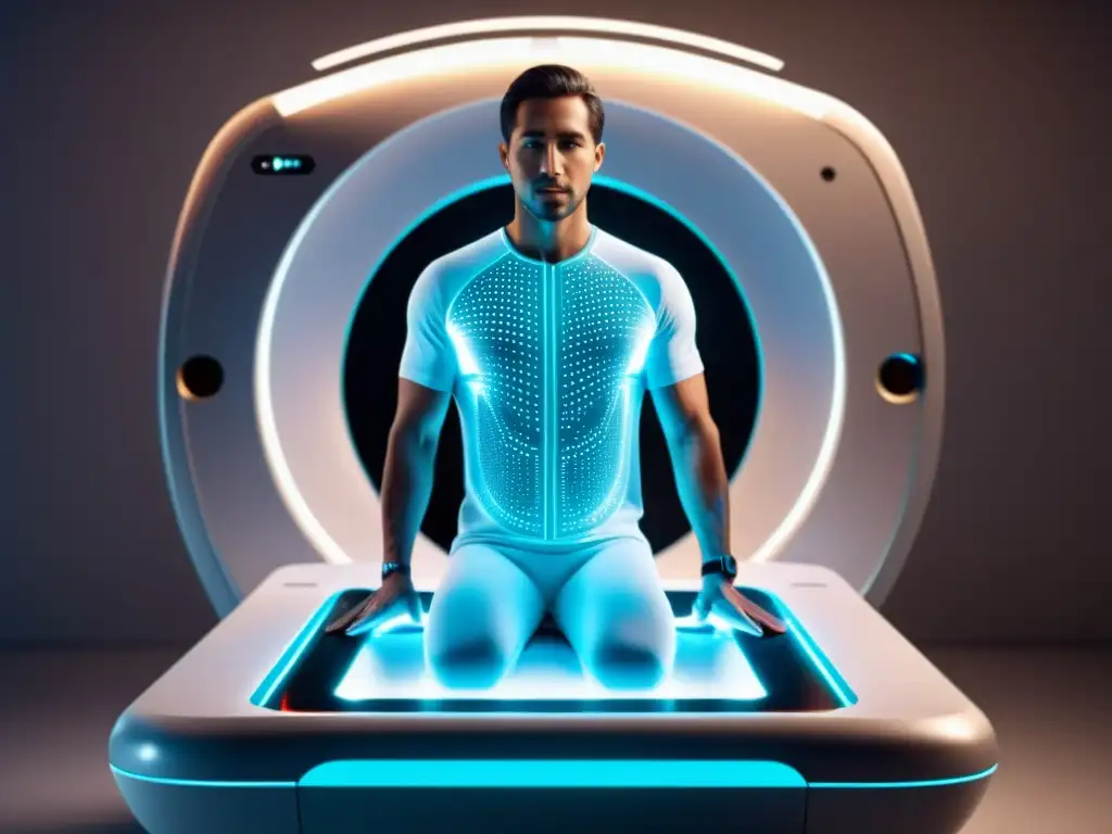 Escáner médico futurista con inteligencia artificial para diagnóstico médico preciso