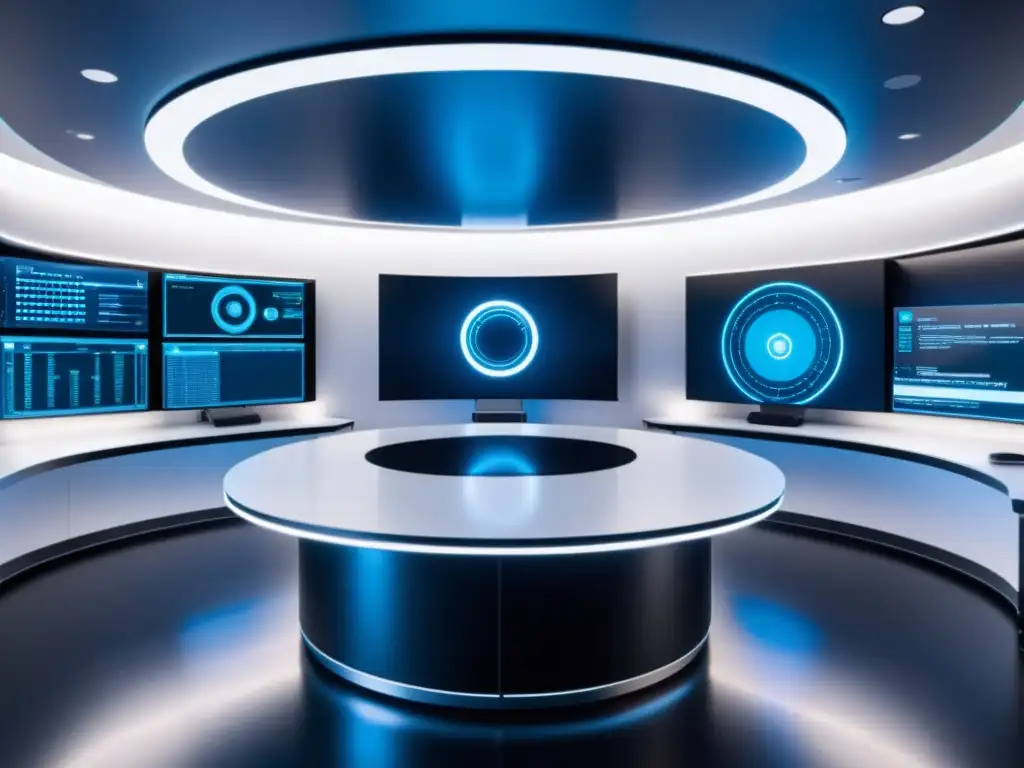 Espacio de entrenamiento antihackeo para equipos con tecnología de vanguardia en un ambiente moderno y profesional