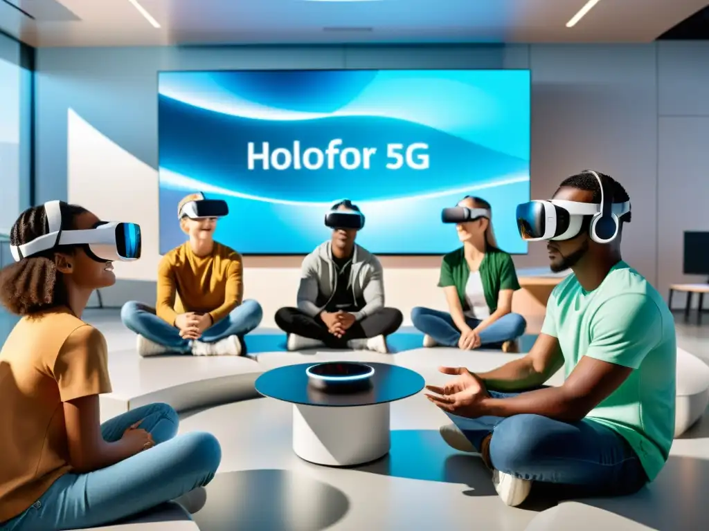 Estudiantes exploran beneficios educativos del 5G en aula futurista con realidad virtual y hologramas educativos