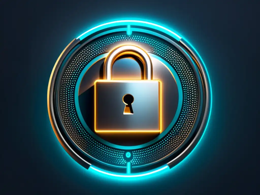 Interconexión futurista de dispositivos tecnológicos con seguridad robusta