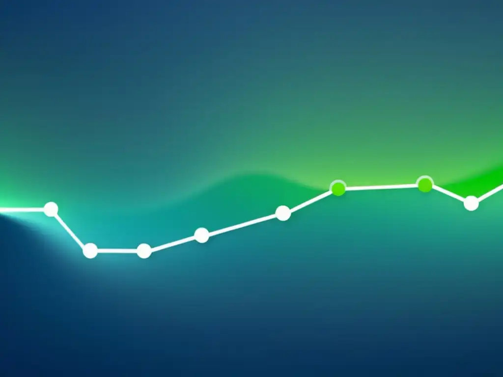 Visualización futurista de integración de Big Data en salud con nodos interconectados y datos dinámicos en gradientes de azul y verde