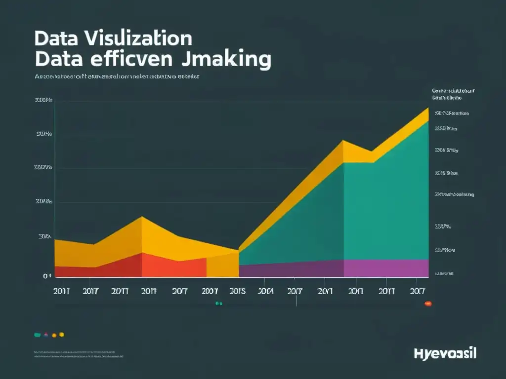 Gráfico minimalista que muestra la correlación entre visualización de datos para decisiones