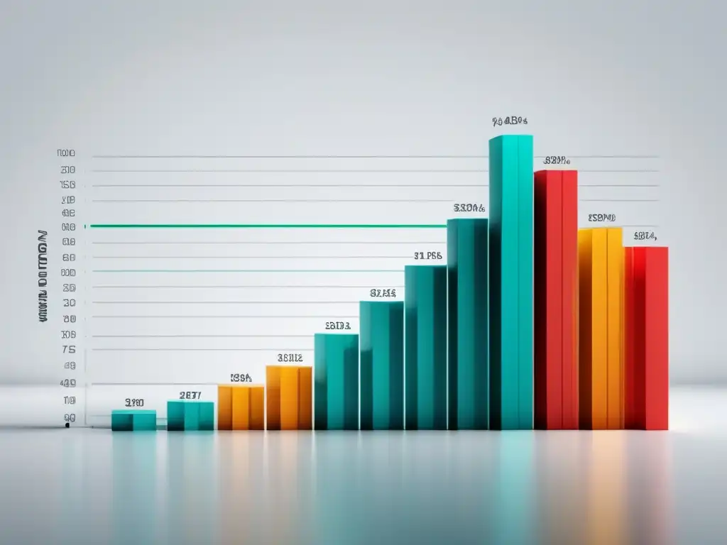 Gráficos de barras y líneas detallados en 8k para usos innovadores, en fondo blanco limpio