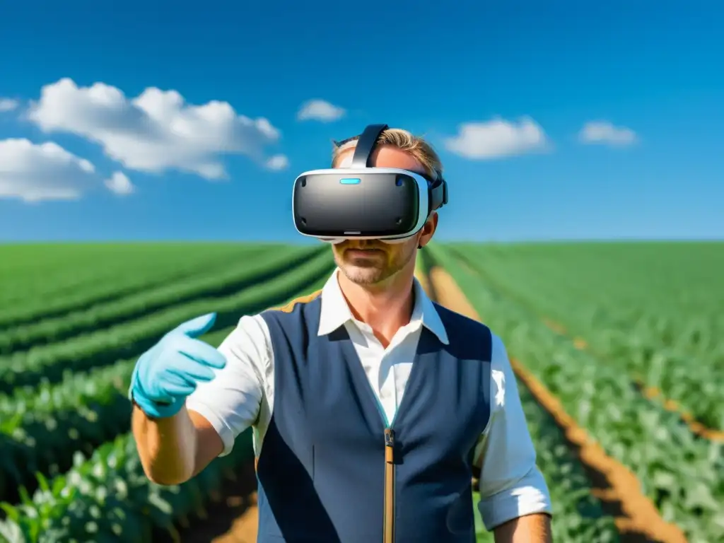 Un granjero usa la Realidad Virtual para aprender técnicas de agricultura