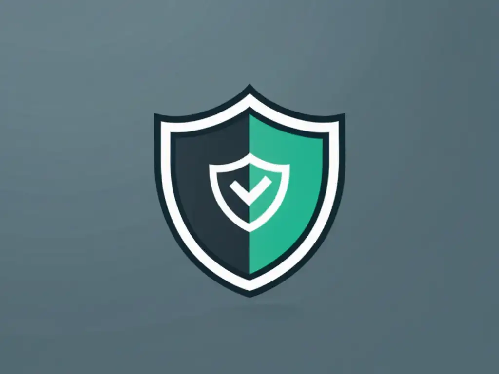 Una ilustración minimalista de una pantalla de computadora con líneas de código y un icono de escudo superpuesto, representando el concepto de seguridad en el desarrollo de software