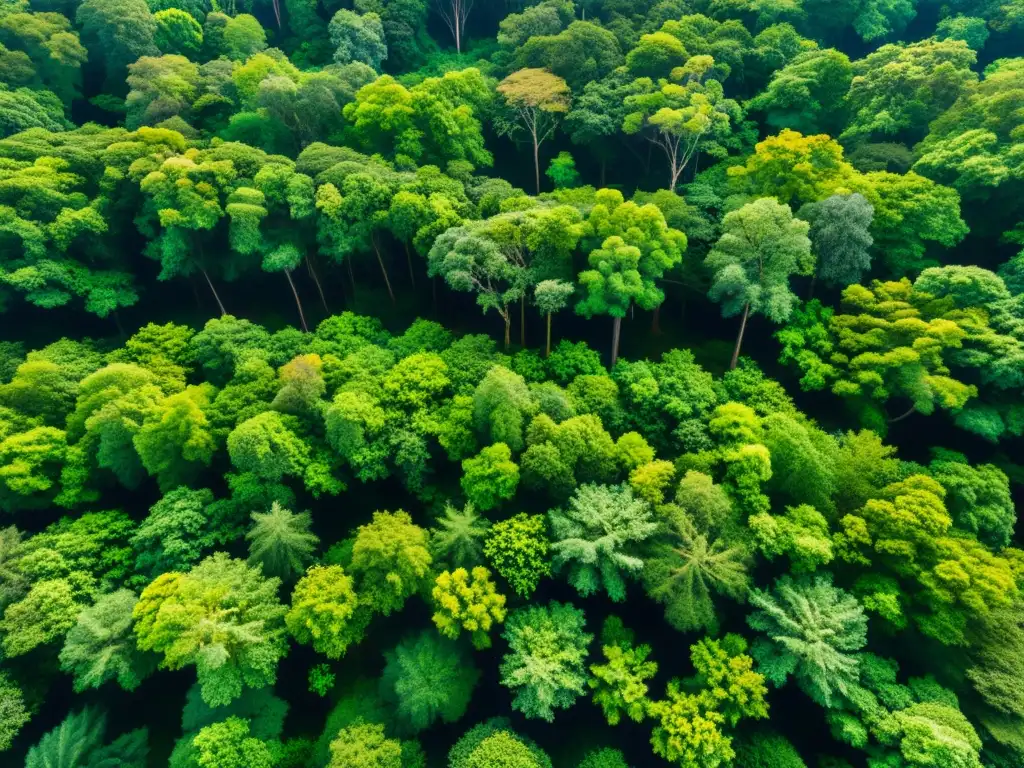 Imagen de bosque exuberante en alta resolución 8k, transmitiendo tranquilidad y equilibrio natural