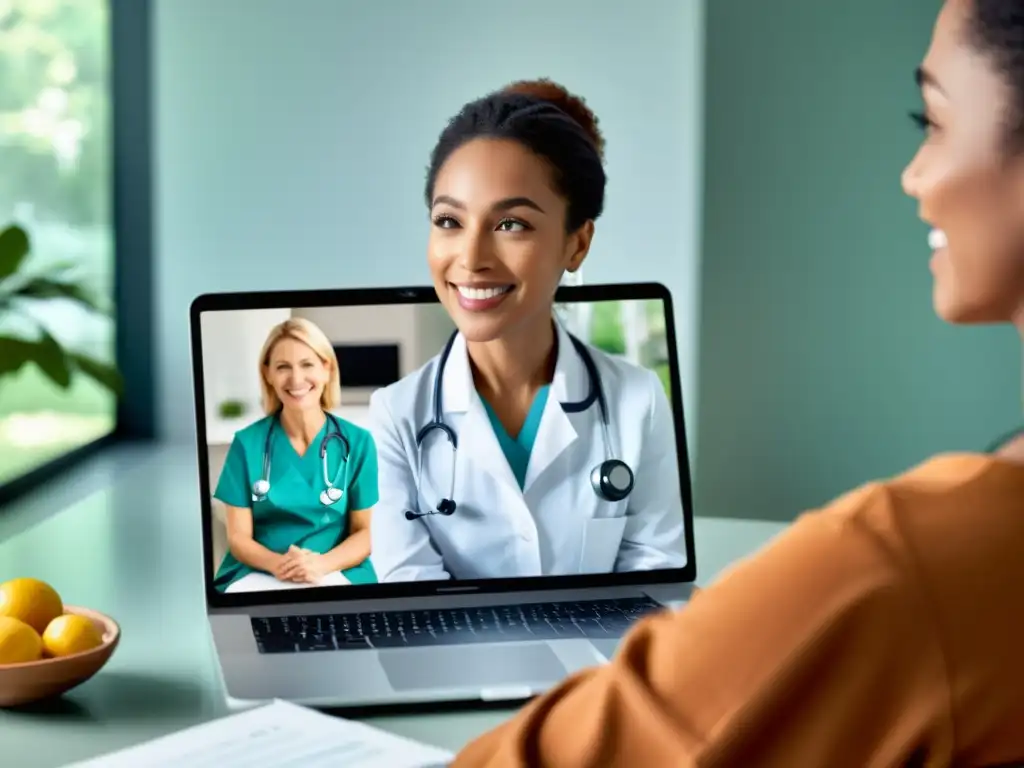 Imagen de consulta médica virtual en telesalud emergencias tecnologías 5G