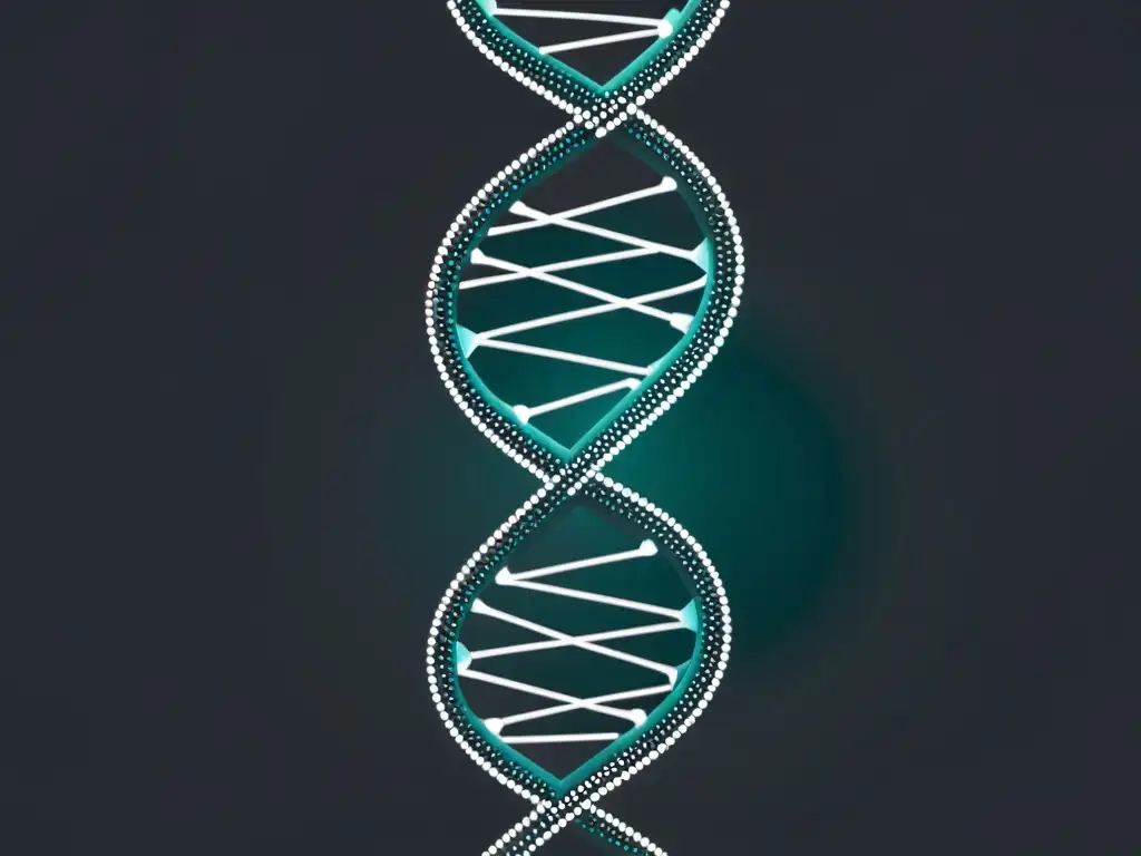 Imagen digital minimalista de circuitos entrelazados con ADN, simbolizando los desafíos éticos en IA y biotecnología