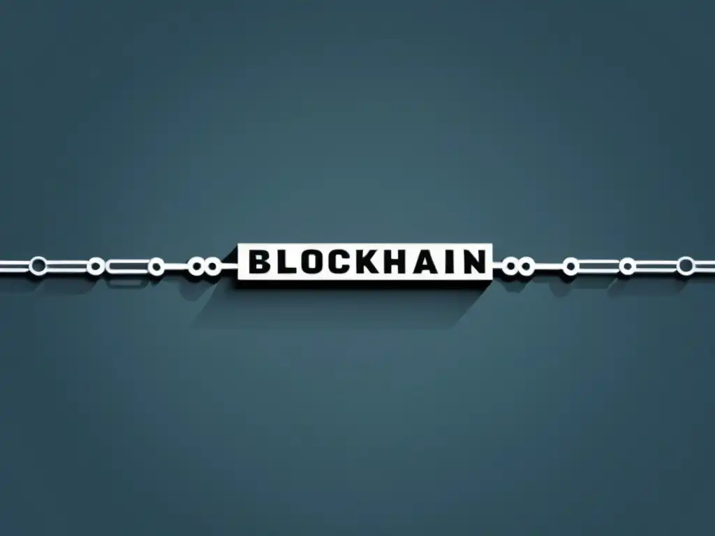 Una imagen minimalista de una red de blockchain dividiéndose en múltiples cadenas interconectadas, mostrando bloques claramente visibles y etiquetados