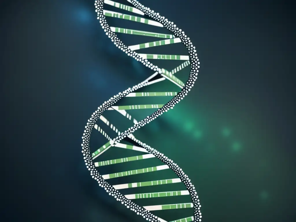 Una imagen minimalista de alta resolución de un ADN con patrones de circuitos