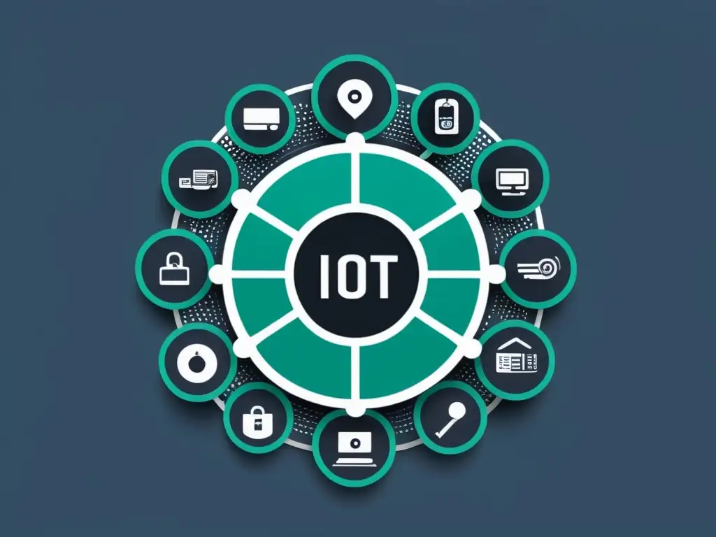 Interconexión sofisticada de dispositivos IoT, transmitiendo datos de manera segura