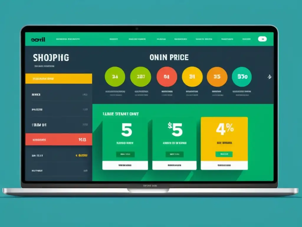 Interfaz de compras online moderna y atractiva con estrategias de precios atractivos en ecommerce