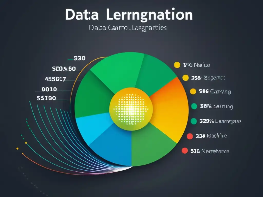 Interfaz digital minimalista muestra segmentación de datos con algoritmos Machine Learning