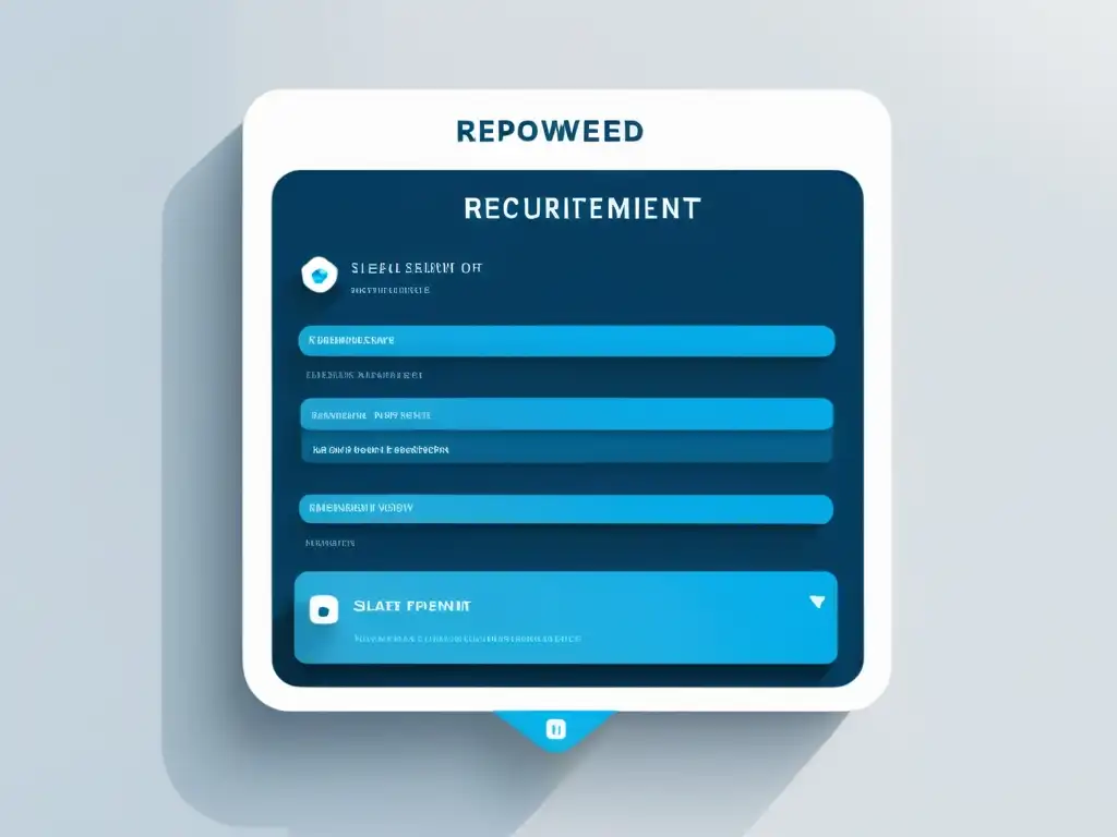 Interfaz de reclutamiento AI futurista, eficiente y moderna