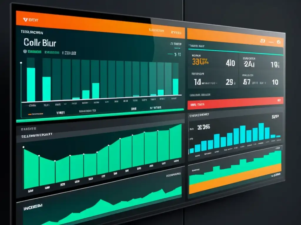 Interfaz tecnológica futurista con visualización de datos avanzada