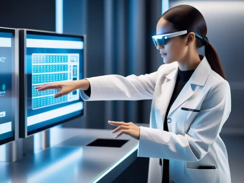 Colaboración humano-robot en laboratorio de alta tecnología Interacción hombre-robot en laboratorio de tecnologías emergentes