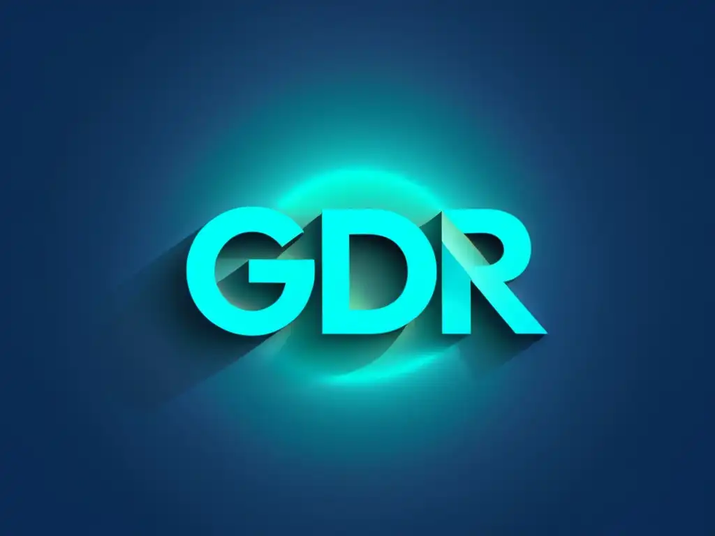 Logotipo de GDPR con patrones binarios sobre fondo degradado, evocando normativas ciberseguridad GDPR ISO 27001