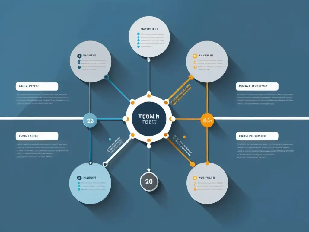 Infografía minimalista que convierte datos complejos en infografías impactantes, con diseño moderno en tonos de azul y gris