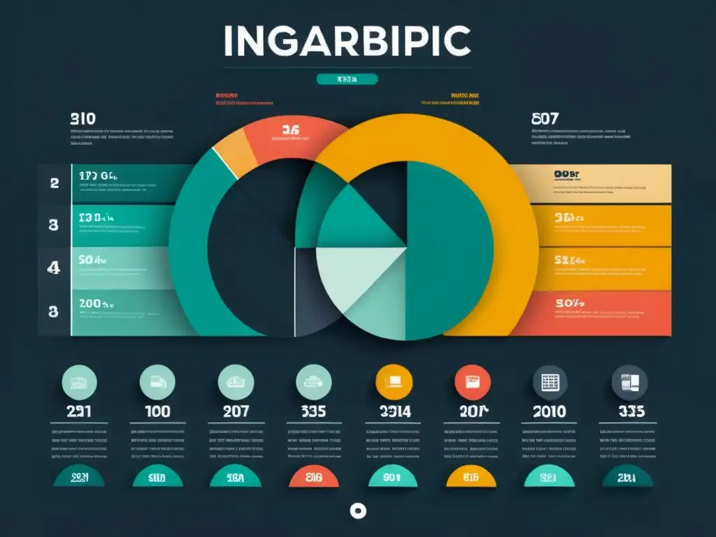 Infografía minimalista que convierte datos complejos en representaciones visuales armoniosas y claras