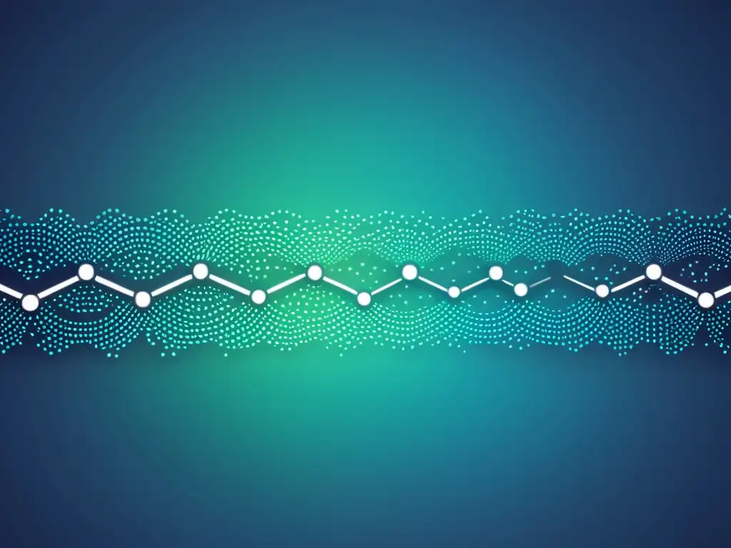 Ilustración minimalista de nodos blockchain interconectados, simbolizando desafíos y soluciones en escalabilidad blockchain