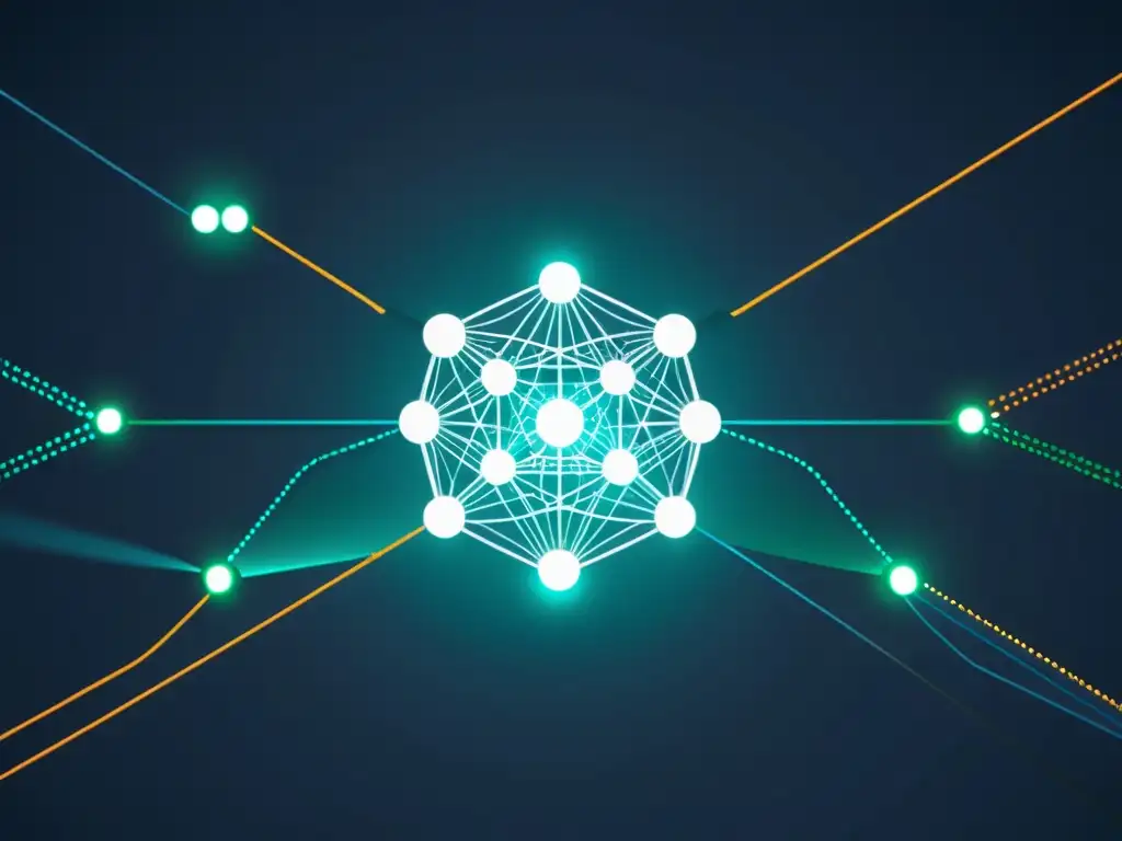 Representación gráfica moderna de la optimización y eficiencia en la gestión de la cadena de suministro a través del análisis de Big Data