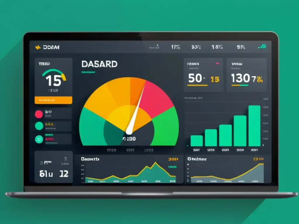 Panel de control moderno con analítica predictiva para optimización de precios en gráficos dinámicos y elegante interfaz de usuario