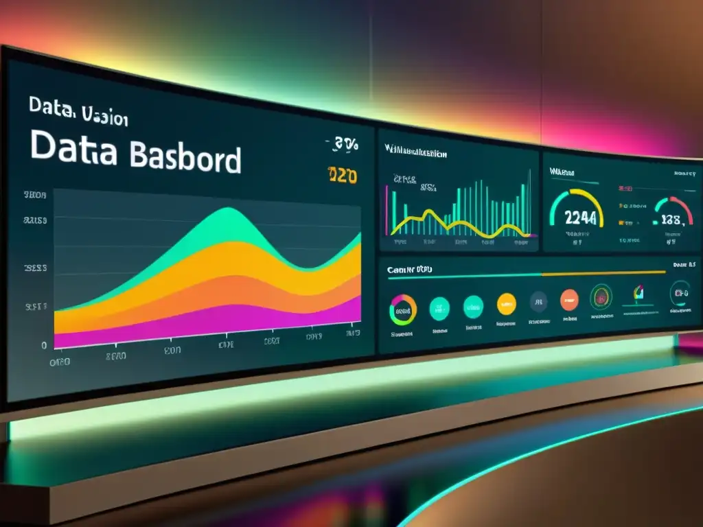 Panel de visualización de datos futurista y avanzado con herramientas avanzadas de visualización de datos