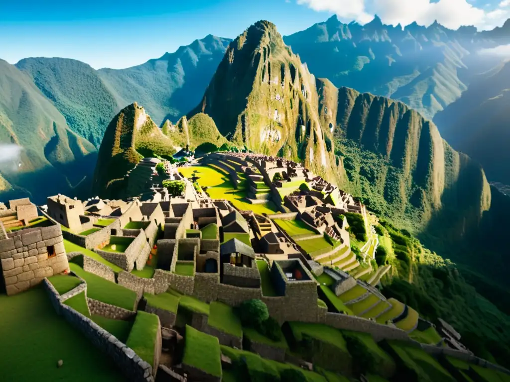 Reconstrucciones históricas realidad virtual de la antigua ciudad de Machu Picchu en 8k detallado