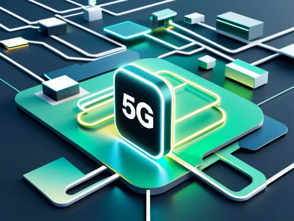 Red segura de dispositivos interconectados, flujo de datos 5G en entorno protegido