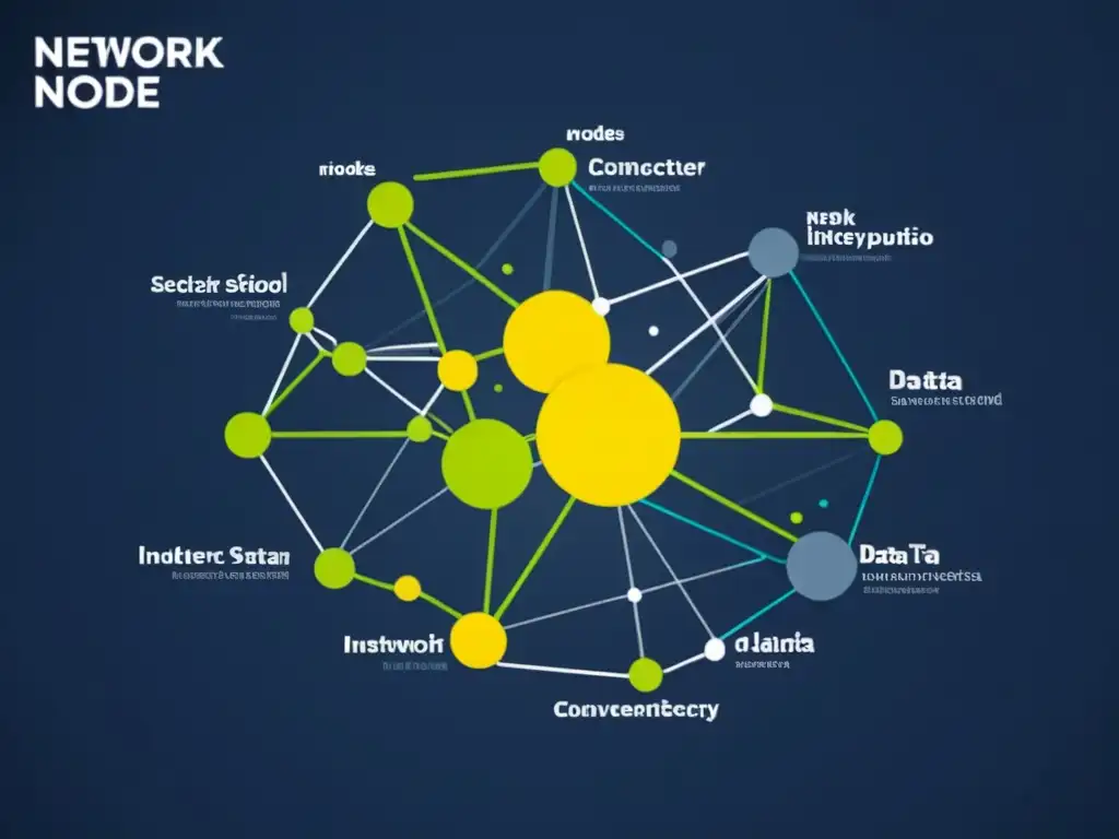 Representación gráfica de redes interconectadas en sectores industriales