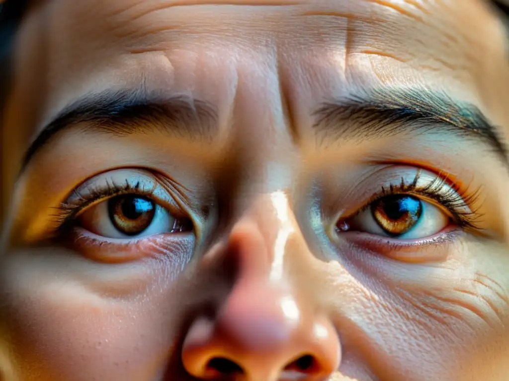 Retrato de alta resolución de un rostro humano, capturando expresiones sutiles que transmiten emociones diversas