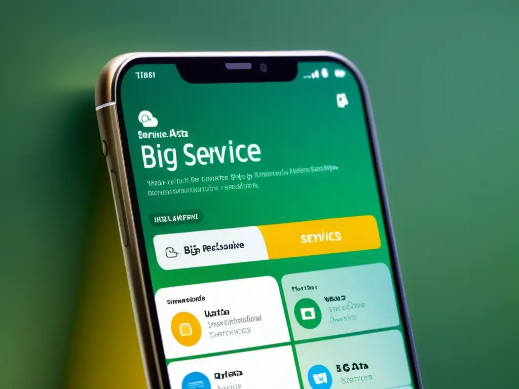 Un smartphone muestra una app de servicio personalizado, resaltando la importancia del Big Data en la personalización