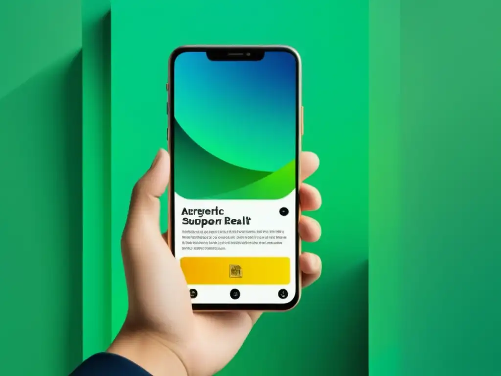Un smartphone muestra un impactante modelo 3D en realidad aumentada, destacando casos de éxito en realidad aumentada en marketing