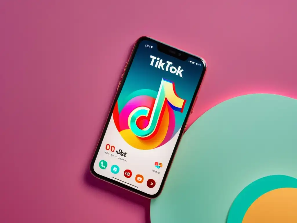 Smartphone muestra video dinámico de TikTok, enfocándose en monetizar creatividad y atraer empresas